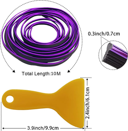 33 Ft Car Interior Trim Strip – Dashboard Edge Decor 💜🚘