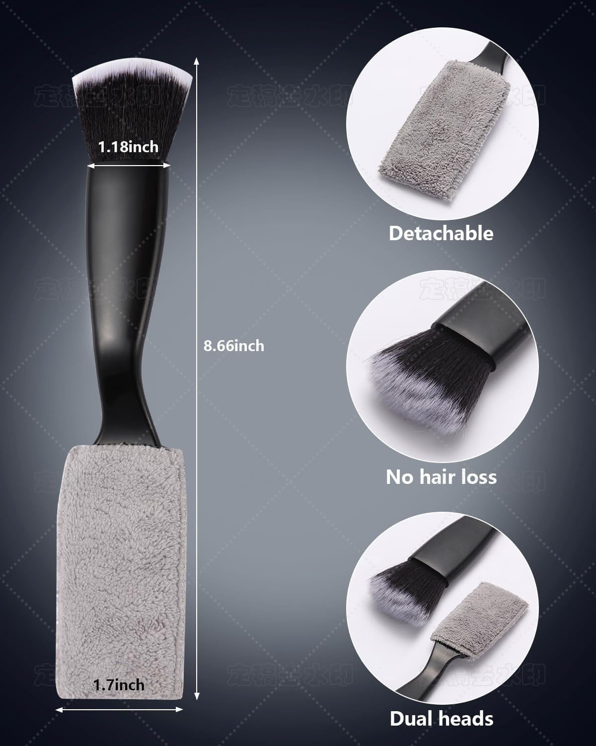 3PCS Auto Interior Detail Set – Scratch-Free Brushes & Duster 🌀🧼