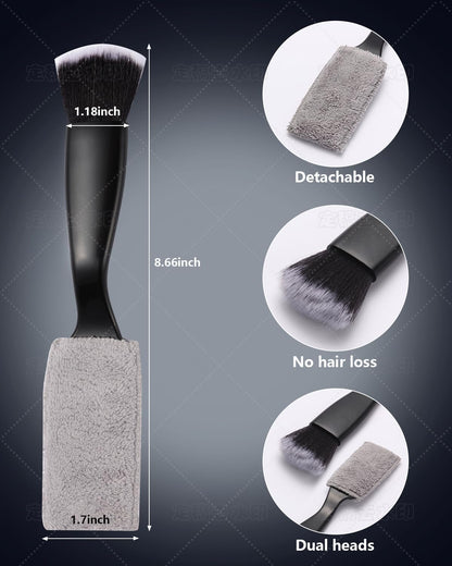 3PCS Auto Interior Detail Set – Scratch-Free Brushes & Duster 🌀🧼