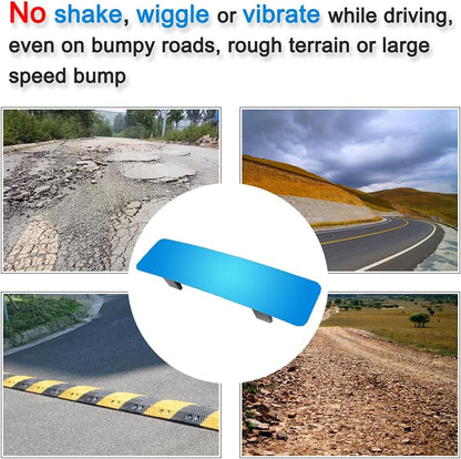 🪞 Frameless Anti-Glare Rearview Mirror – Panoramic Wide Interior View