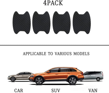 4PCS Carbon Fiber Car Door Handle Protector – Anti-Scratch Film 🏁✨