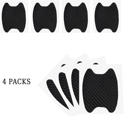 4PCS Carbon Fiber Car Door Handle Protector – Anti-Scratch Film 🏁✨
