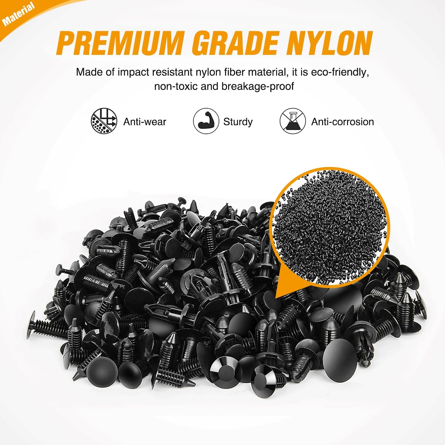 240PCS Car Retainer Clip Set – Rivets & Fasteners for GM, Ford, Toyota ⚙️🧰