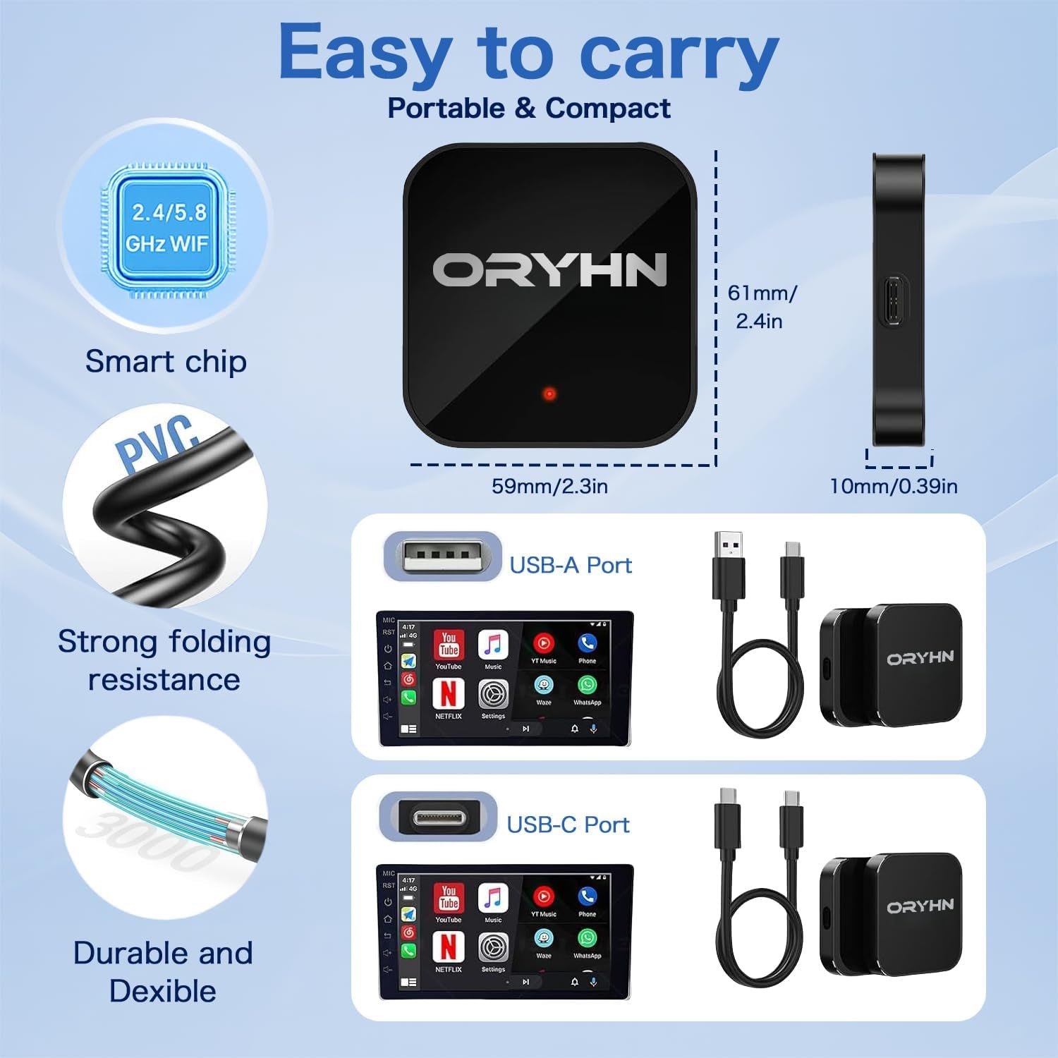 ⚙️ AI Magic Box – Wireless CarPlay & Android Auto Dongle, Stream Netflix/YouTube via WiFi 📱🚘