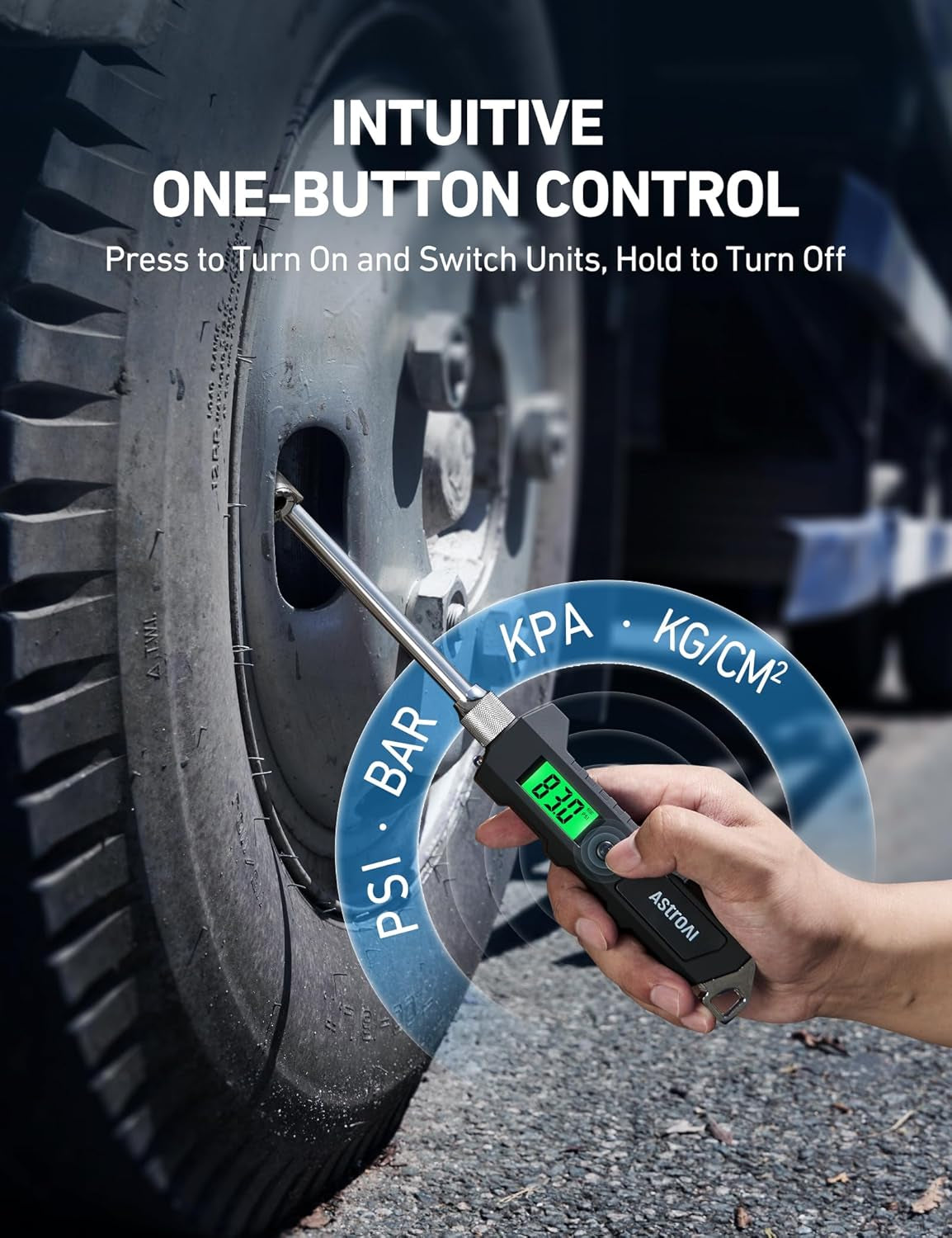 Digital Tire Pressure Gauge – 230 PSI Dual Head with LCD & Light 🚘🔋