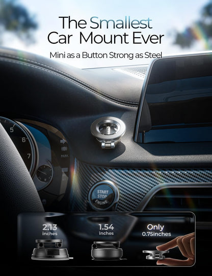 Magnetic Car Mount for iPhone 17 Pro Max - Ultra-Small Dashboard Phone Holder, Perfect Car Accessories for Everyone! Compatibility with iPhone 17 Series and Earlier Models