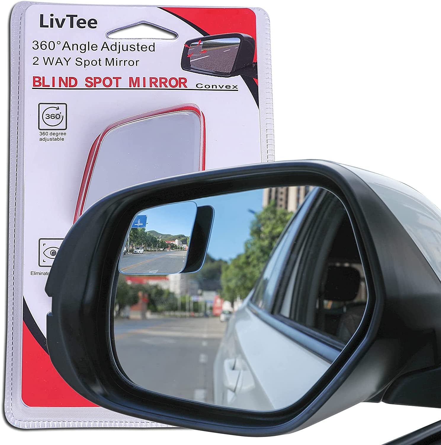 HD Blind Spot Mirrors — 2” Frameless Convex Lens for Car & SUV Safety (2-Pack / 4-Pack)