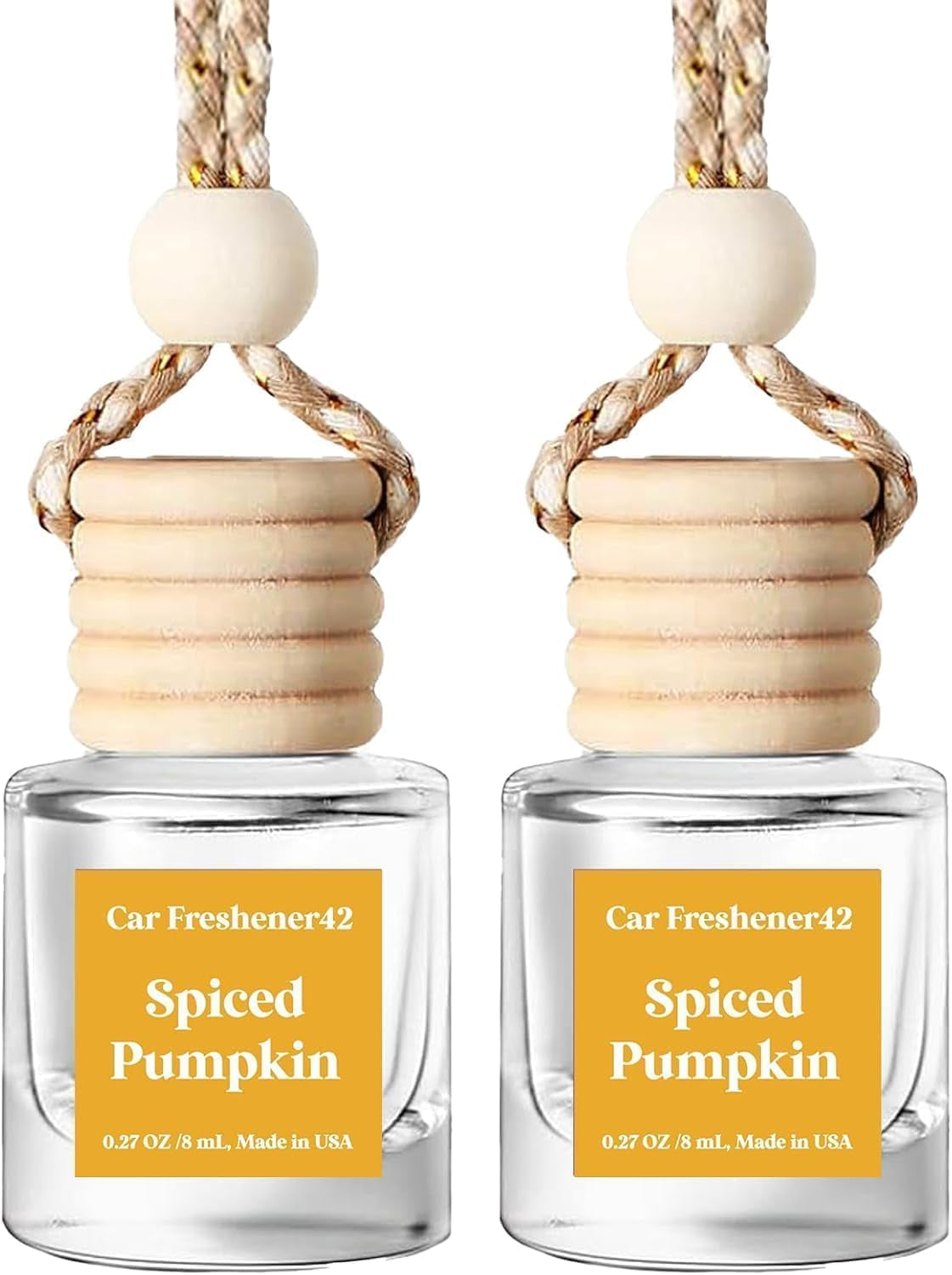 C Classy Car Air Freshener Hanging 2 Pack, Mahogany Teakwood Essential Oil Diffuser for C Ar, Cute Air Fresheners, Long-Lasting Fragrance, Car Air Fresheners for Women & Men Gift, Made in USA