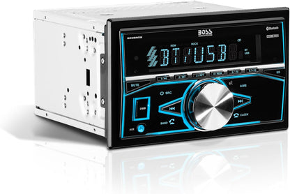 💫 8200BRGB Double DIN Stereo – Bluetooth, Multi-Color Lights, AUX/USB, CD Player 🎶🚘