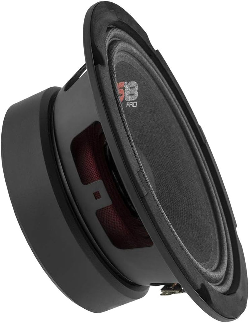 PRO-GM6B Loudspeaker - 6.5", Midrange, Red Aluminum Bullet, 480W Max, 140W RMS, 8 Ohms - Premium Quality Audio Door Speakers for Car or Truck Stereo Sound System (1 Speaker)