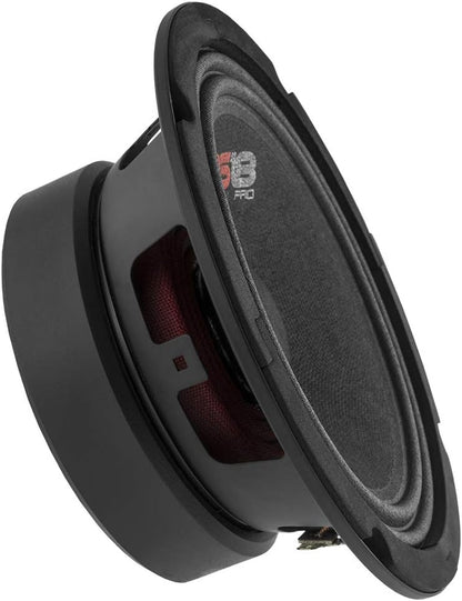 PRO-GM6B Loudspeaker - 6.5", Midrange, Red Aluminum Bullet, 480W Max, 140W RMS, 8 Ohms - Premium Quality Audio Door Speakers for Car or Truck Stereo Sound System (1 Speaker)