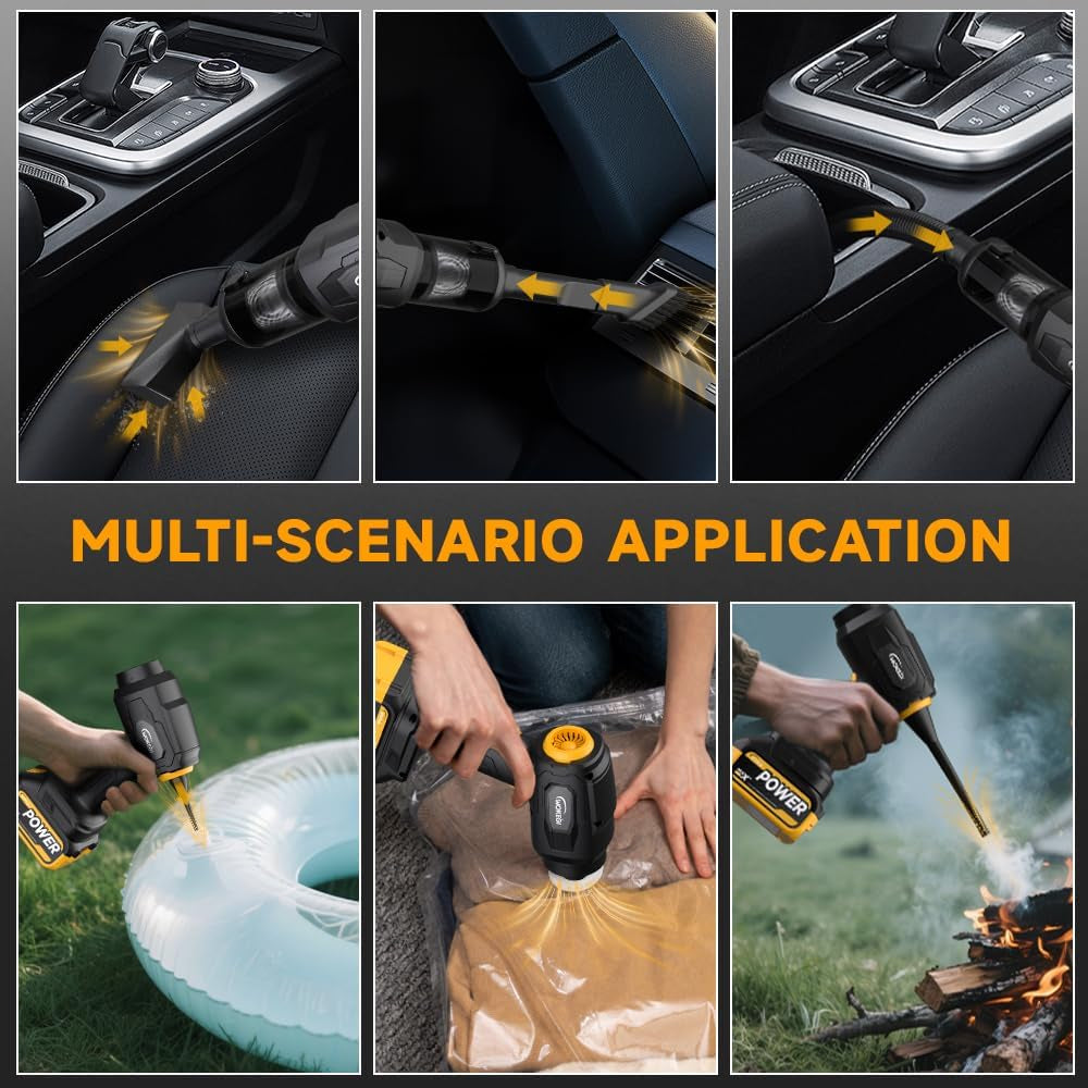 ⚡ Cordless 4-in-1 Car Vacuum – 40000 Pa Suction, Built-In Air Duster, High-Power Cleaning Machine 🔥🚗