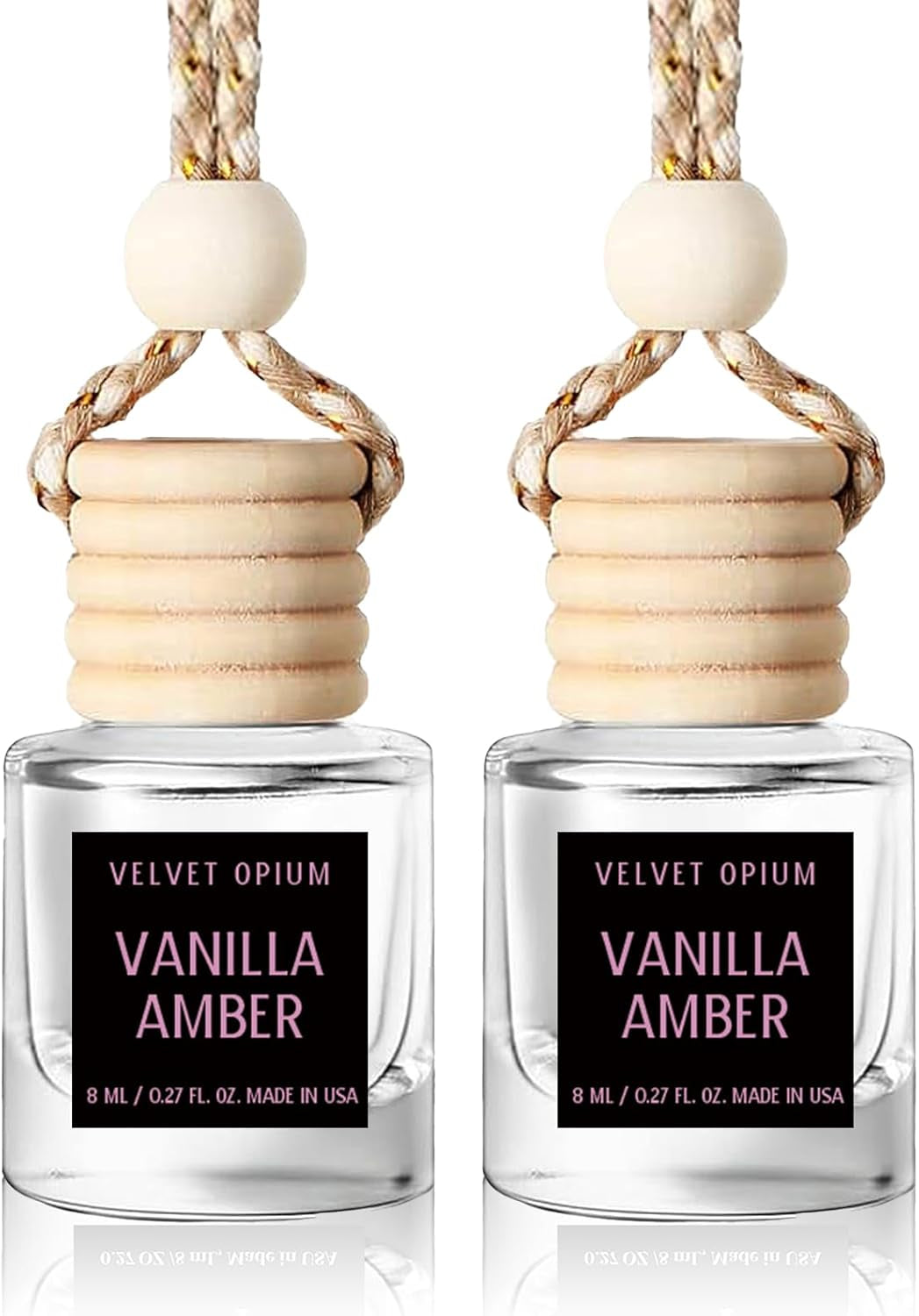 C Classy Car Air Freshener Hanging 2 Pack, Mahogany Teakwood Essential Oil Diffuser for C Ar, Cute Air Fresheners, Long-Lasting Fragrance, Car Air Fresheners for Women & Men Gift, Made in USA