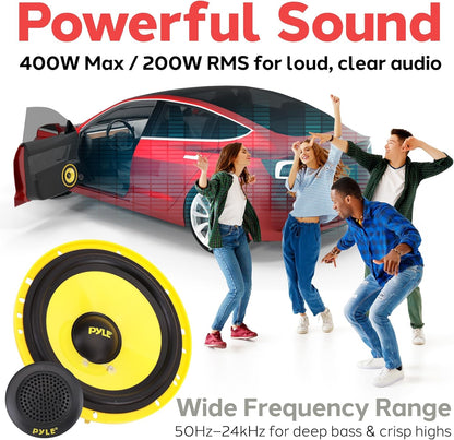 🎶 6.5” 2-Way Custom Component Speakers – 400W Max Power, Crystal-Clear Sound & Smooth Bass 🎧🚗