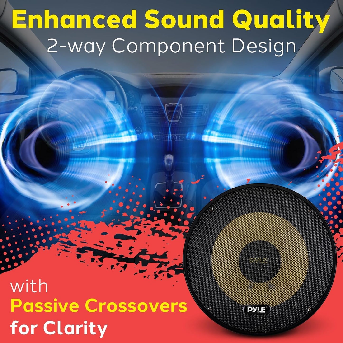🎶 6.5” 2-Way Custom Component Speakers – 400W Max Power, Crystal-Clear Sound & Smooth Bass 🎧🚗