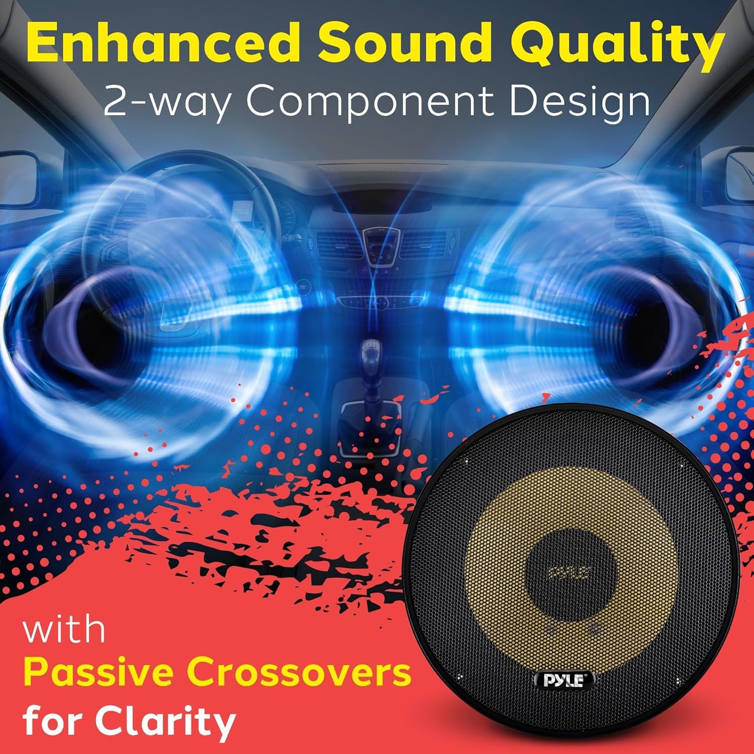 🎶 6.5” 2-Way Custom Component Speakers – 400W Max Power, Crystal-Clear Sound & Smooth Bass 🎧🚗