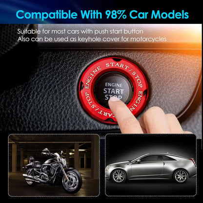 American Flag Engine Start Button Cover – Metal Ignition Protector 🚘
