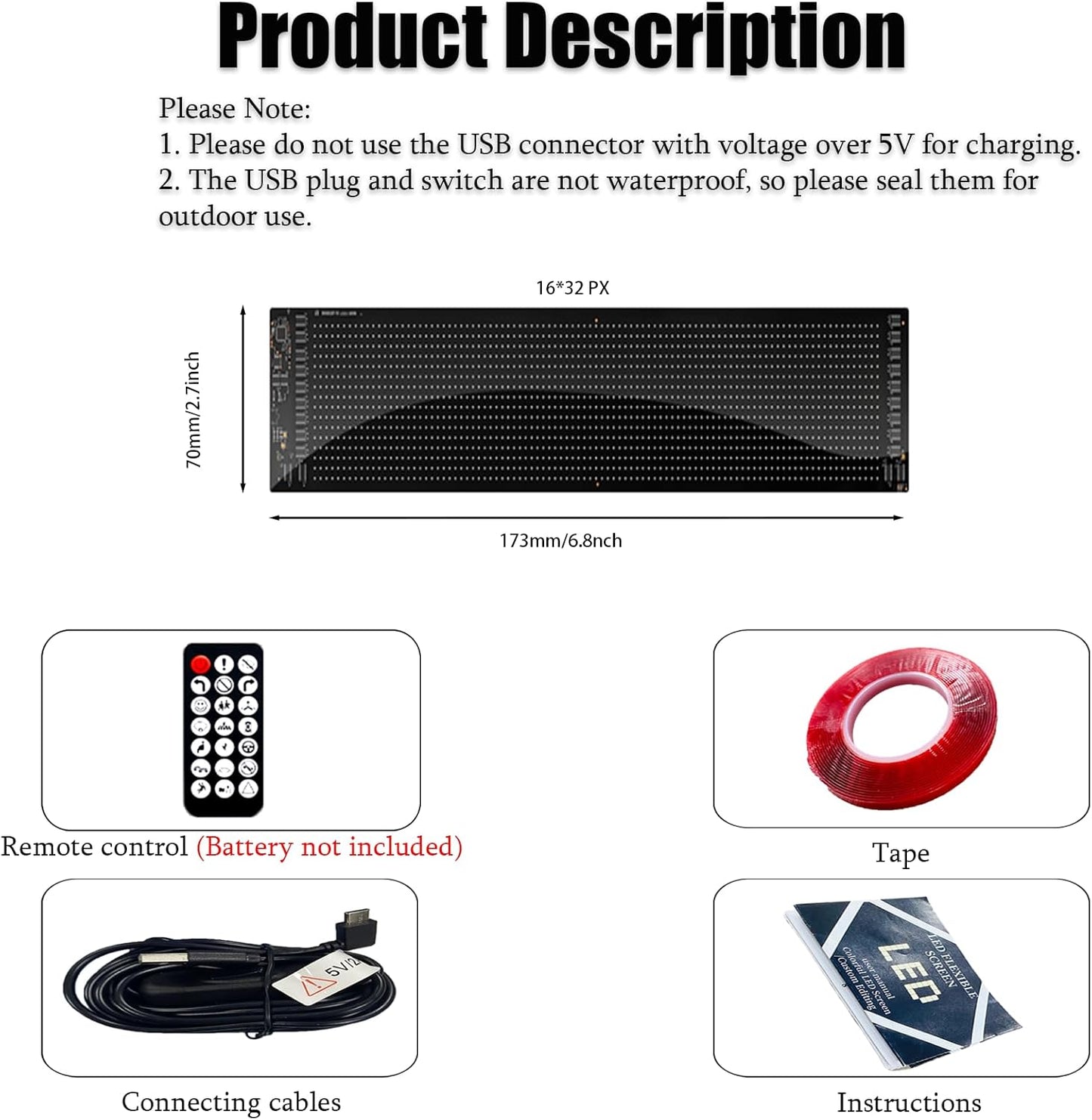 LED Devil Eyes Car Light – USB Powered Remote Control Panel 👹💡