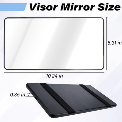 💄 Car Sun Visor Mirror – HD Cosmetic Makeup Mirror with Straps
