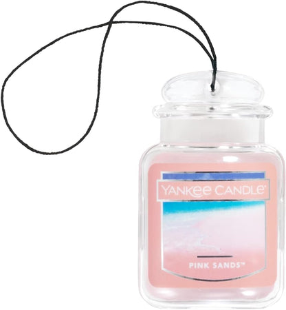 Yankees Candle Ultimate 3-Pack Hanging Car Jar® Air Fresheners - Neutralizes Odors for 30 Days! Includes Beach Walk, Pink Sands & Sun and Sand