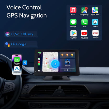 🎵 7” HD CarPlay Touchscreen Stereo – Wireless Apple & Android Auto with Backup Cam & Voice Control 🔊🚘