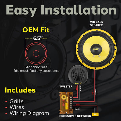 🎶 6.5” 2-Way Custom Component Speakers – 400W Max Power, Crystal-Clear Sound & Smooth Bass 🎧🚗