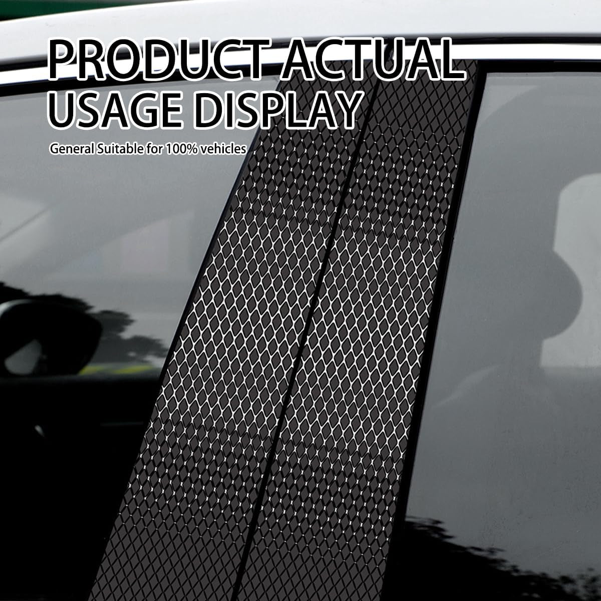 2PCS Carbon Fiber B-Pillar Stickers – Door Scratch Protector 🖤✨