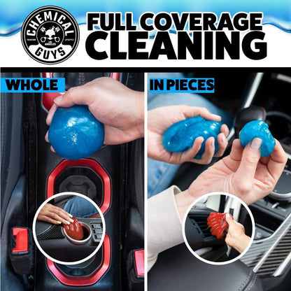 Sticky Icky Car Cleaning Gel - Green Apple & Sweet Strawberry Scent, 2 Pack Detailing Kit for Dust, Crevices & Keyboard Cleaning