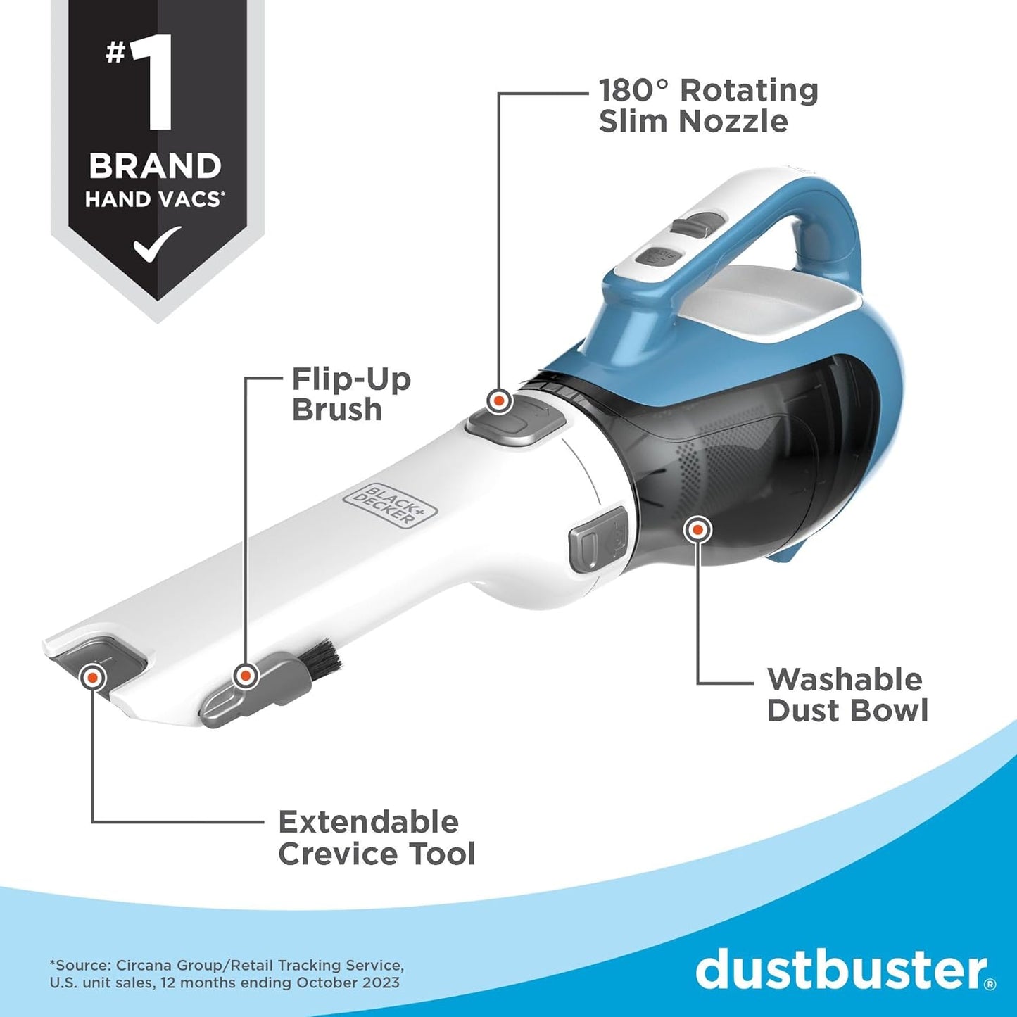 💨 Dustbuster AdvancedClean Cordless Vacuum – Compact, Lightweight & Powerful Suction for Car + Home 🧹🔋