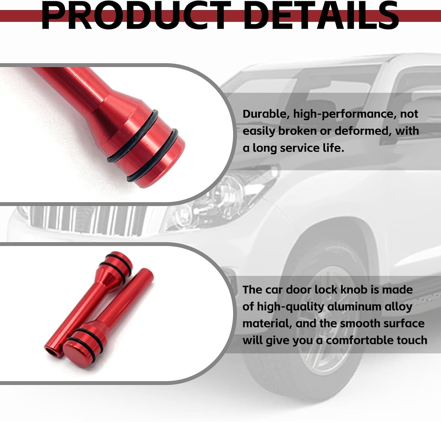 4 PCS Aluminum Car Door Lock Pins – Universal Decorative Upgrade 🔩✨