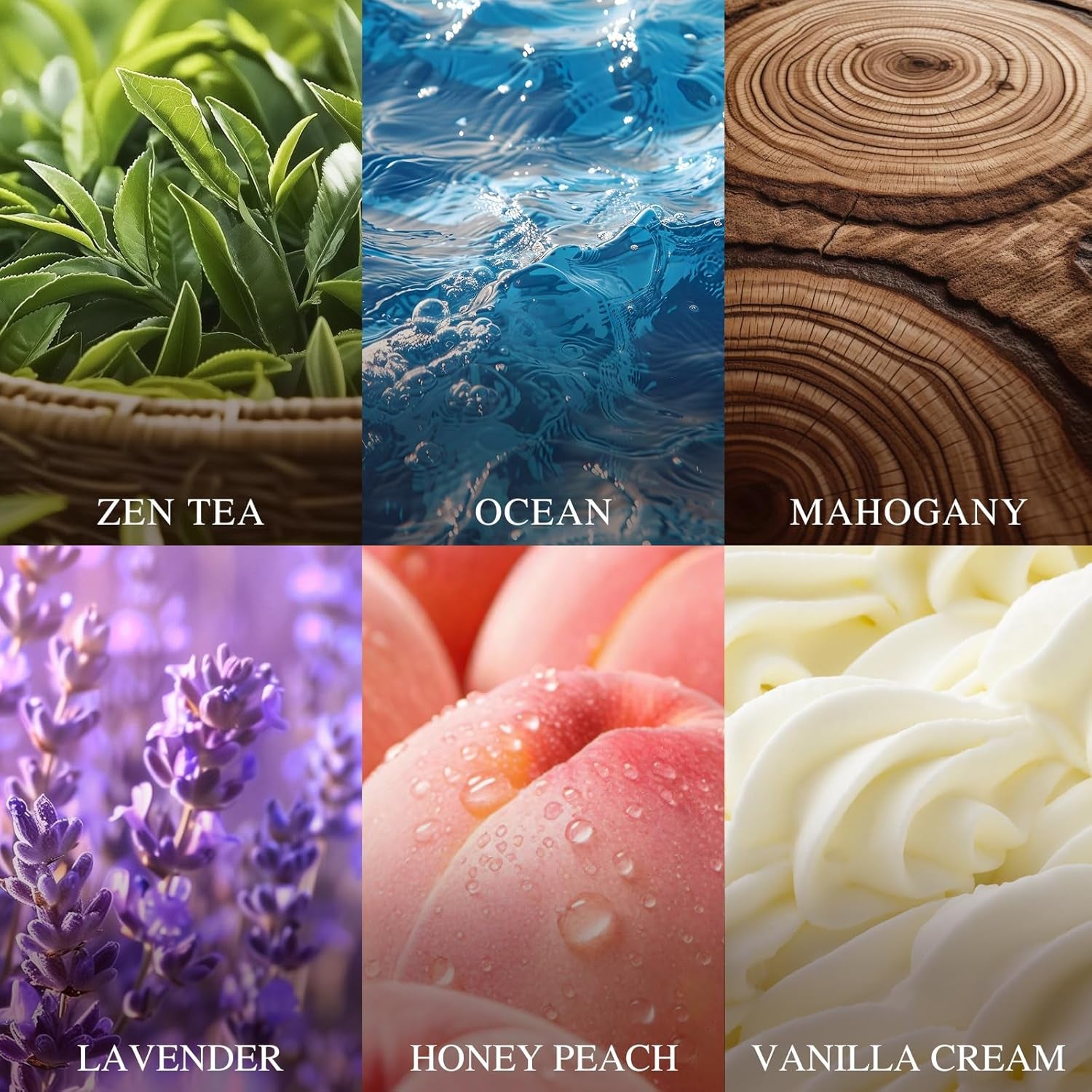 6-Pack Car Air Freshener Diffuser for Women - Cute Essential Oil Hanging Scents for a Fresh Car Interior (Light Fragrance)