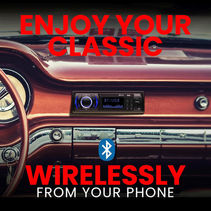 Car Stereo with Bluetooth – Single DIN MP3 USB AUX FM Radio Player 🎶📻