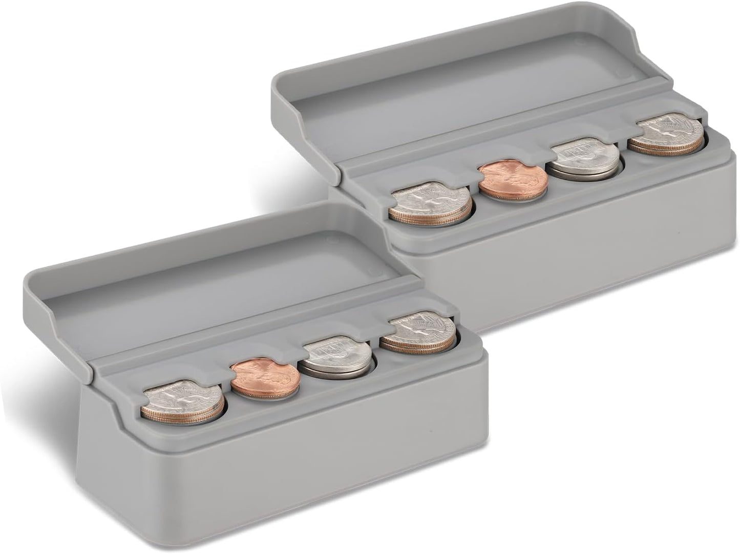 Car Coin Holder - Versatile Dash-Mounted Organizer for All Coin Sizes - Perfect for Most Cars & Trucks (Black)