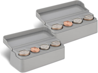 Car Coin Holder - Versatile Dash-Mounted Organizer for All Coin Sizes - Perfect for Most Cars & Trucks (Black)