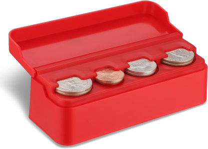 Car Coin Holder - Versatile Dash-Mounted Organizer for All Coin Sizes - Perfect for Most Cars & Trucks (Black)