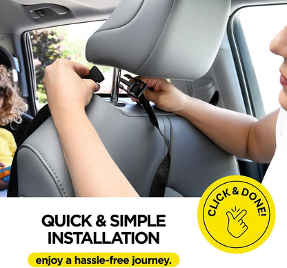 X-Large Waterproof Back Seat Covers for Kids - 2 Pack with 3 Pocket Storage Organizer, Ultimate Protection Against Dirt, Mud & Scratches