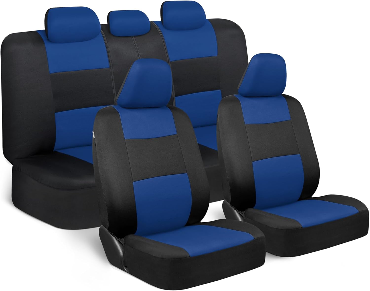 Upgrade Your Vehicle with  Solid Black Full Set Polypro Car Seat Covers – Easy Install for Front & Rear Split Bench Seats, Perfect for Cars, Trucks, SUVs, and Vans!