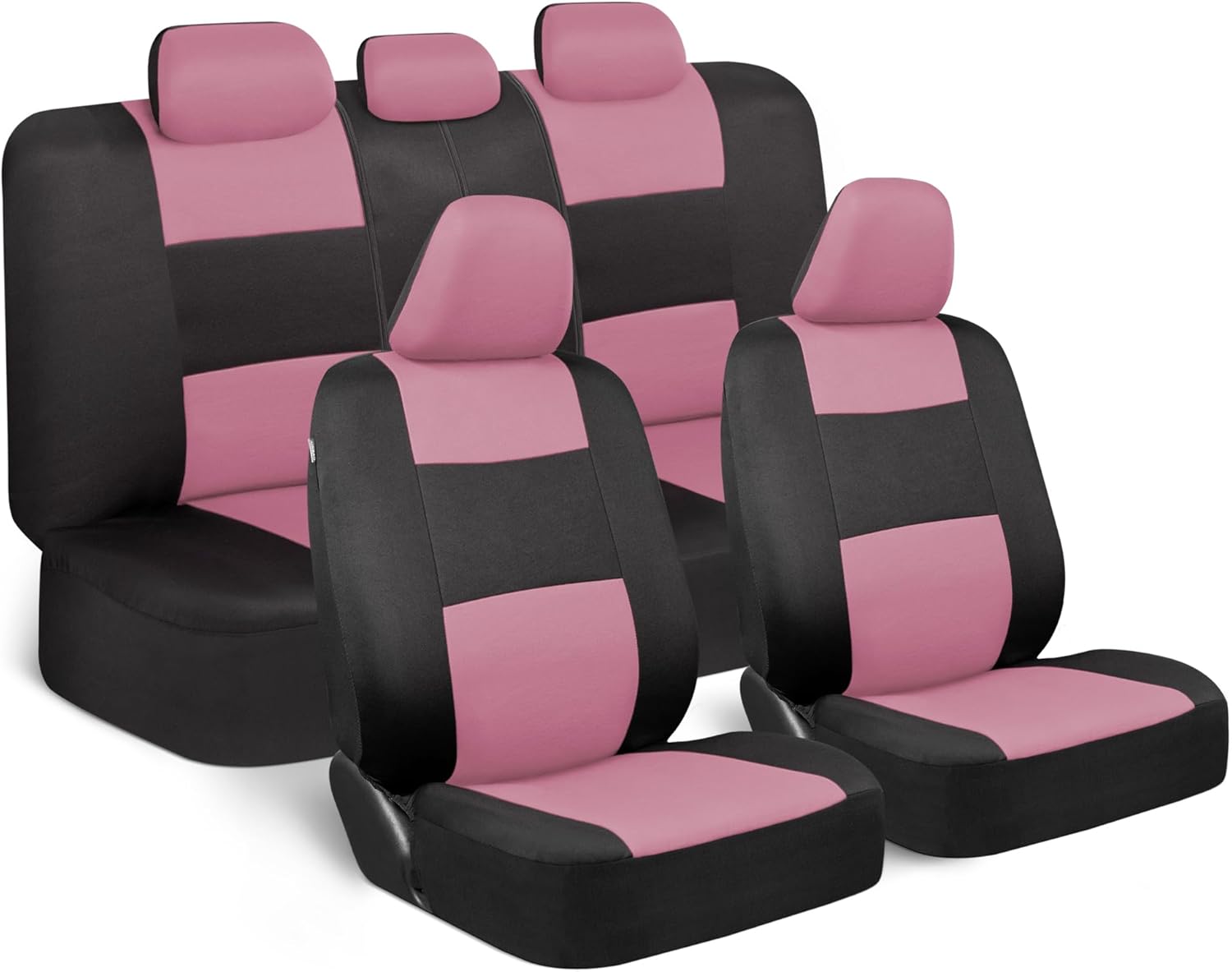 Upgrade Your Vehicle with  Solid Black Full Set Polypro Car Seat Covers – Easy Install for Front & Rear Split Bench Seats, Perfect for Cars, Trucks, SUVs, and Vans!