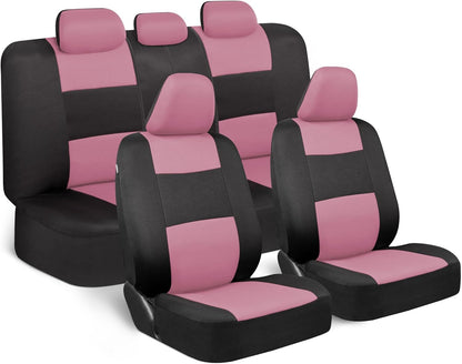 Upgrade Your Vehicle with  Solid Black Full Set Polypro Car Seat Covers – Easy Install for Front & Rear Split Bench Seats, Perfect for Cars, Trucks, SUVs, and Vans!