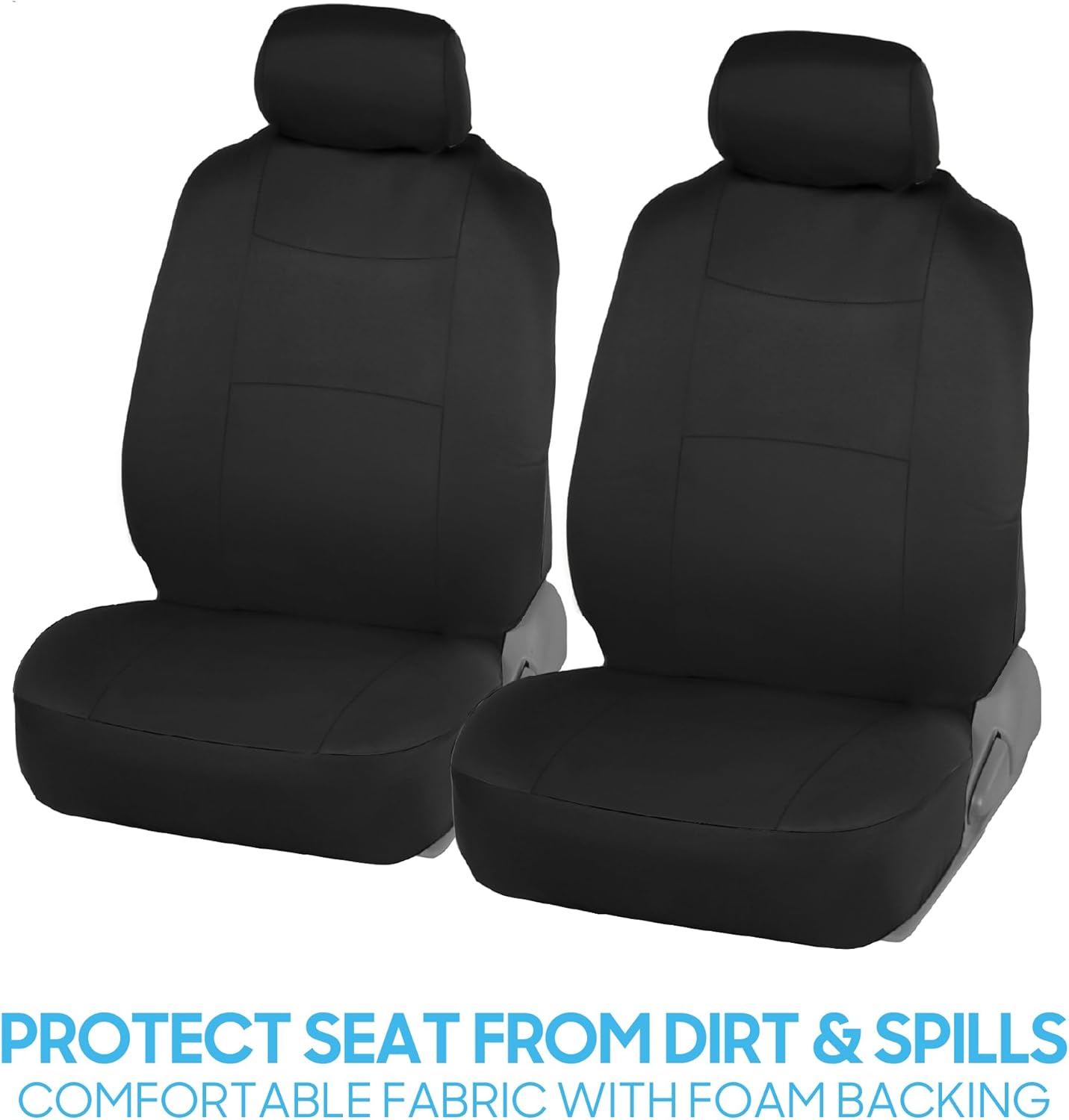 Upgrade Your Vehicle with  Solid Black Full Set Polypro Car Seat Covers – Easy Install for Front & Rear Split Bench Seats, Perfect for Cars, Trucks, SUVs, and Vans!