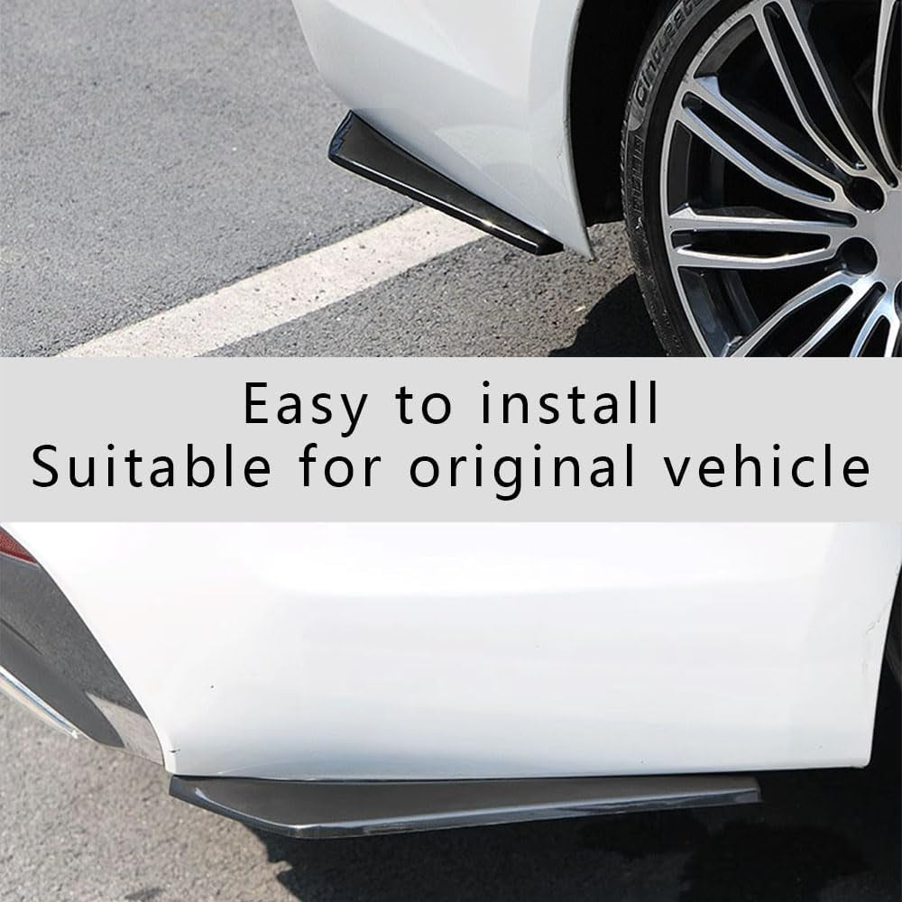 2PCS Rear Bumper Splitter Protectors – Universal Black Diffuser 🧱🚗