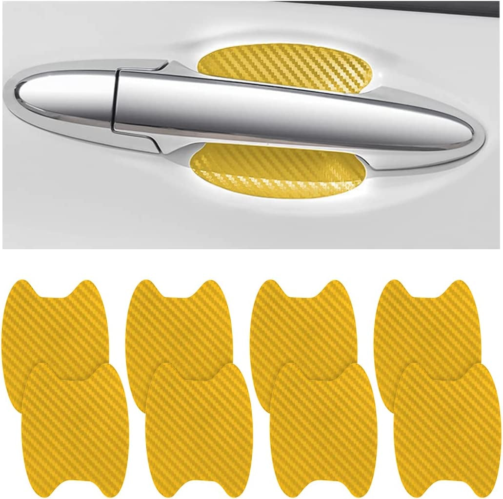 4PCS Carbon Fiber Car Door Handle Protector – Anti-Scratch Film 🏁✨