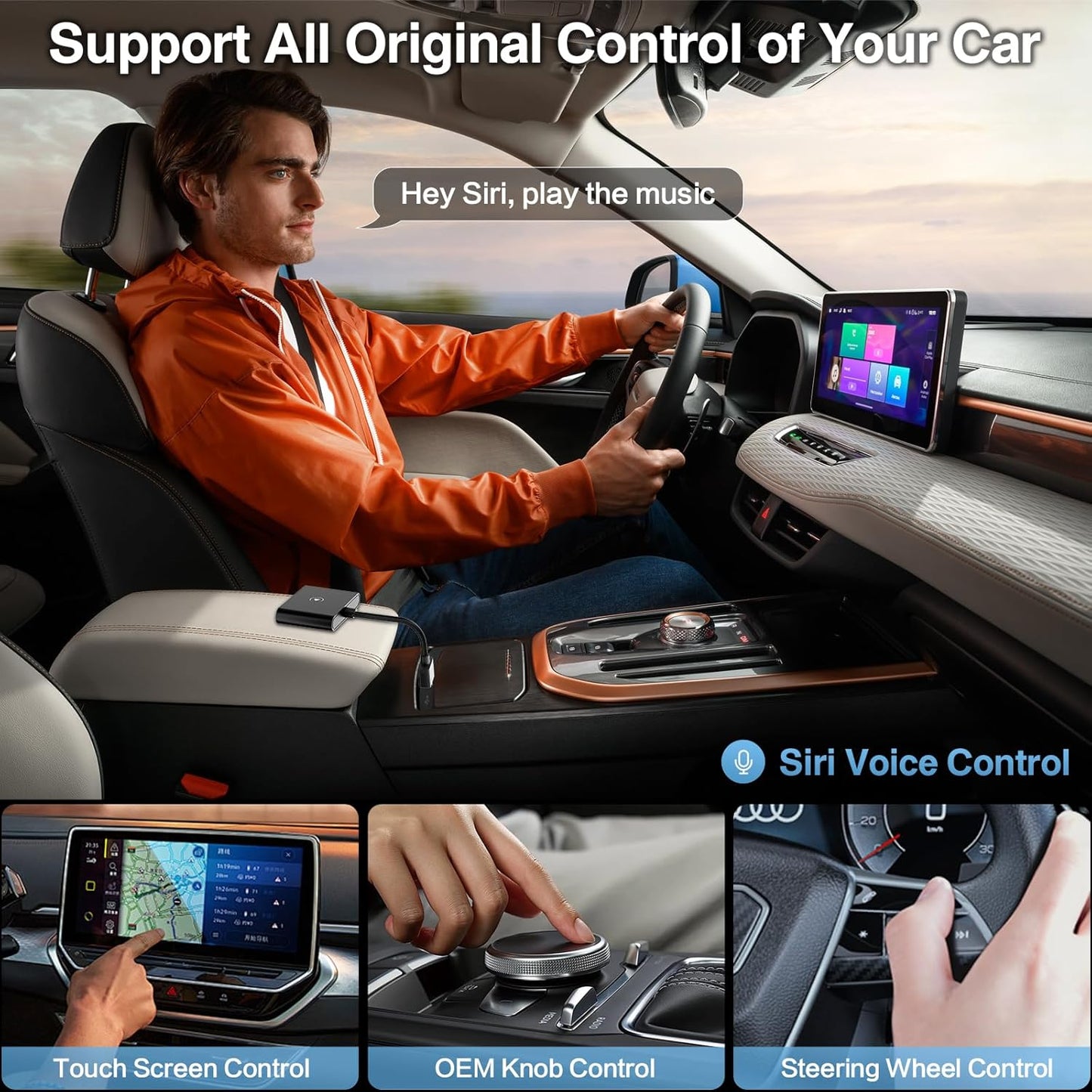 📡 Wireless CarPlay Adapter – 2025 Fast Plug & Play Upgrade for iPhone & Android Auto ⚡📲