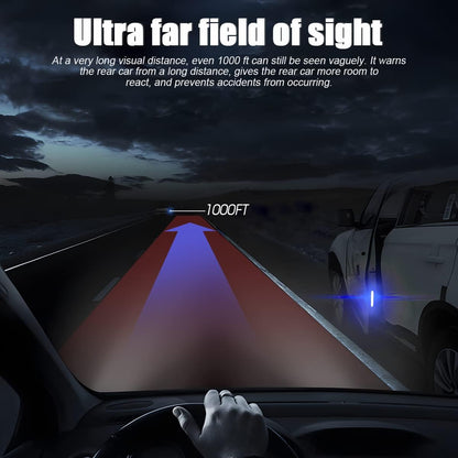 4PCS Reflective Door Warning Stickers – Anti-Collision Safety Decals 💡🚗