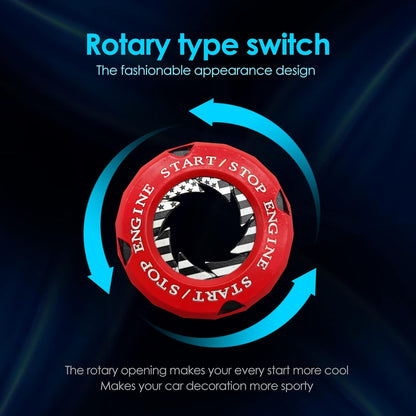 American Flag Engine Start Button Cover – Metal Ignition Protector 🚘