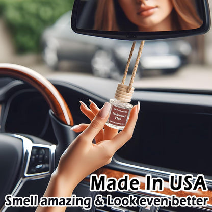 C Classy Car Air Freshener Hanging 2 Pack, Mahogany Teakwood Essential Oil Diffuser for C Ar, Cute Air Fresheners, Long-Lasting Fragrance, Car Air Fresheners for Women & Men Gift, Made in USA