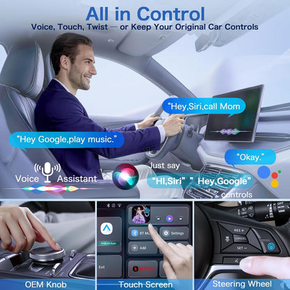 ⚙️ AI Magic Box – Wireless CarPlay & Android Auto Dongle, Stream Netflix/YouTube via WiFi 📱🚘