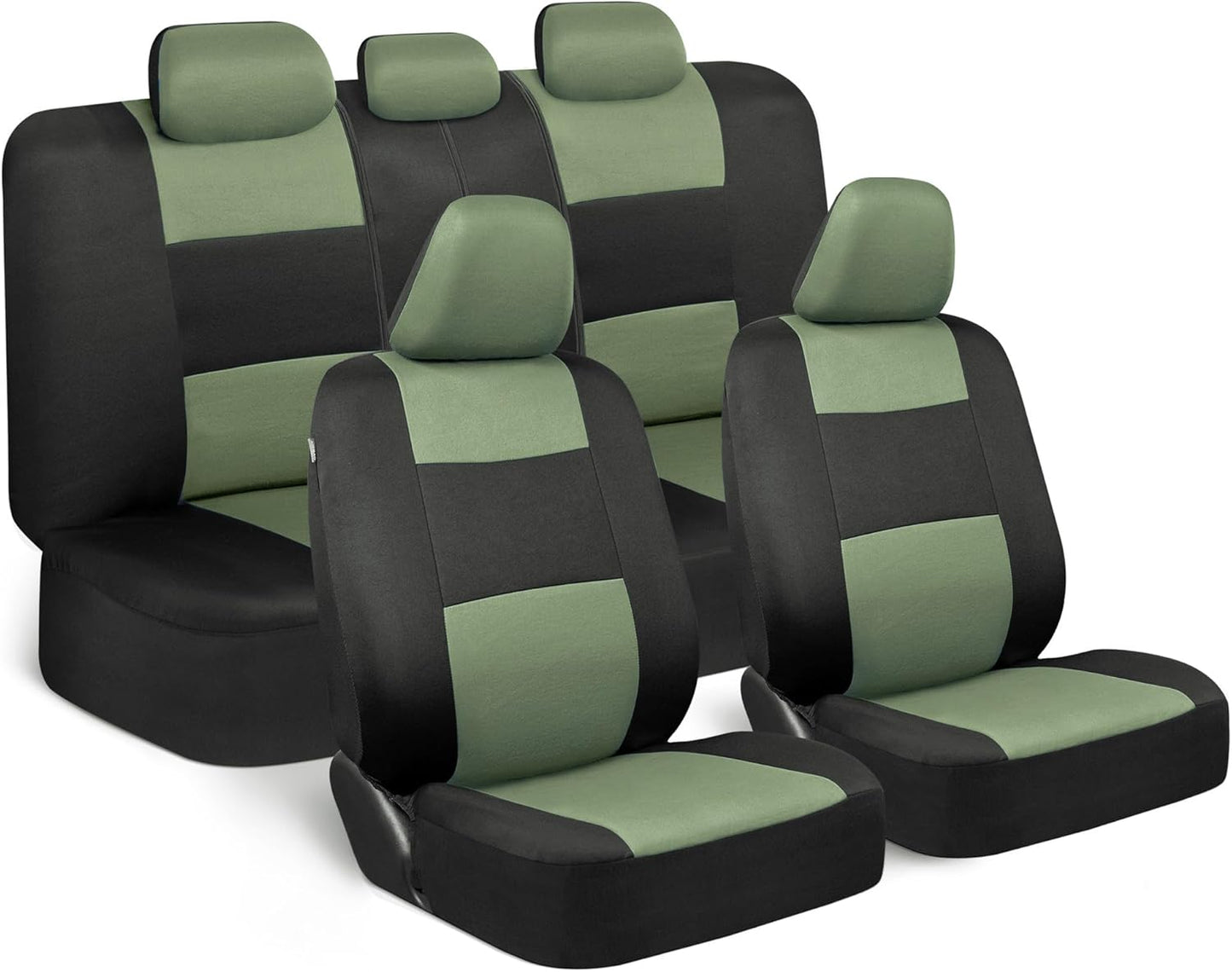 Upgrade Your Vehicle with  Solid Black Full Set Polypro Car Seat Covers – Easy Install for Front & Rear Split Bench Seats, Perfect for Cars, Trucks, SUVs, and Vans!