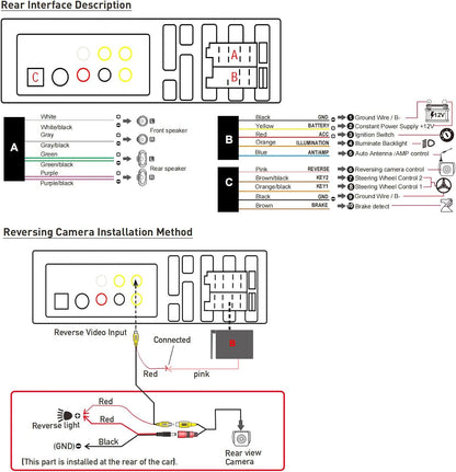 6.9" Single DIN Car Radio with Wireless Apple Carplay, Car Bluetooth 5.2, AM FM Radio, IPS Touchscreen 1280X480, Backup Camera, Type-C Fast Charging, USB, 180W Subwoofer, Android Auto, GPS Navigation
