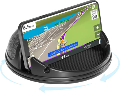 Ultimate Slip-Free Car Phone Holder & Dashboard Mat - Perfect for Smartphones & GPS with Universal Compatibility in Sleek Black